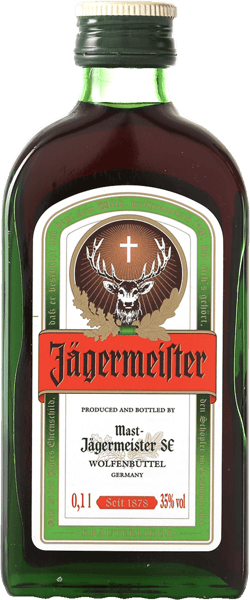 1 fl. Jägermeister Lommelærke 35% 0,1 l.
