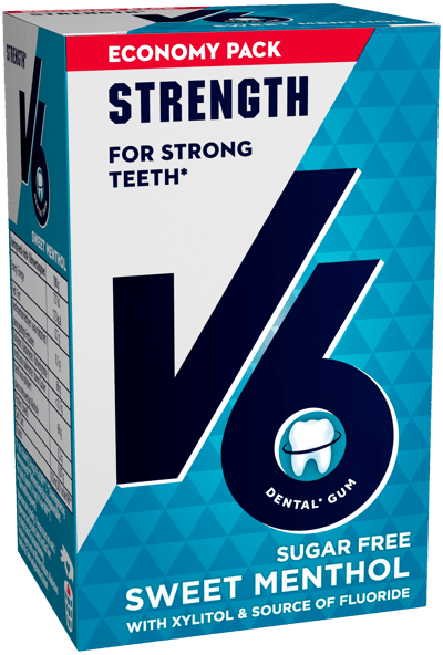 Modelbillede af V6 Flour Sweet Menthol Økonomipakke 70 g