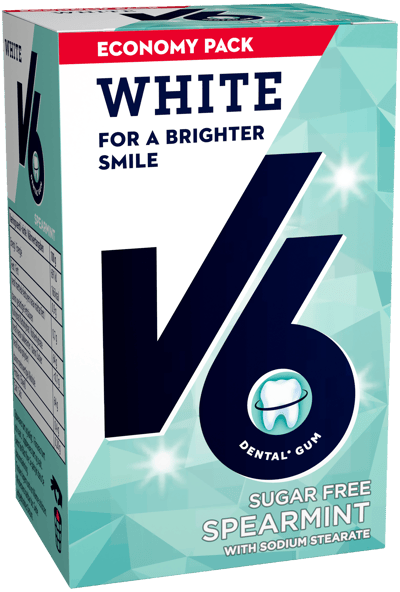 Modelbillede af V6 White Spearmint Økonomipakke 72 g
