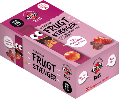 Modelbillede af Castus Frugtstænger  Æble & Hindbær 20x20g