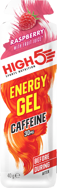 Modelbillede af High5 Energi Gel m. Koffein Hindbær 40 g
