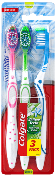 Modelbillede af Colgate Tandbørste Max white Medium 3-pak