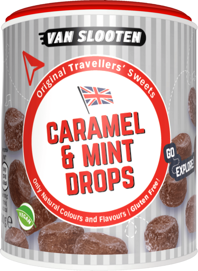 Van Slooten Travellers' Sweets Caramel Mint drops