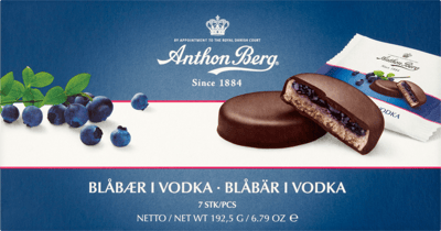 Modelbillede af Anthon Berg Blåbær i Vodka 192,5 g