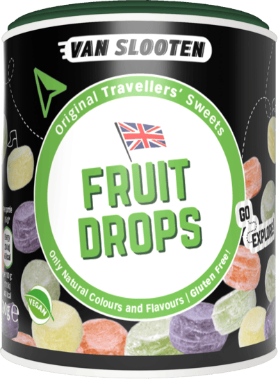 Modelbillede af Van Slooten Travellers' Sweets Fruit Drops 200g