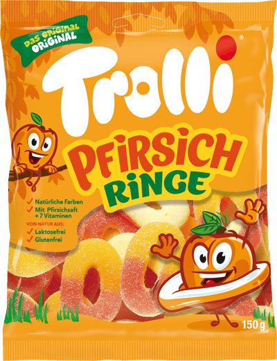 Modelbillede af Trolli Pfirsichringe 150 g.