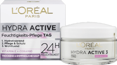 Modelbillede af Loreal Dermo Hydra Active 3 Tør & Sensibel Hud Dagscreme 50m