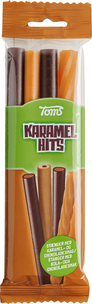 Modelbillede af Toms Go'e Stænger Karamel Hits 100g