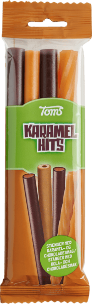 1 pk. Toms Go'e Stænger Karamel Hits 100g