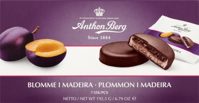 Modelbillede af Anthon Berg Blomme i Madeira 192,5 g