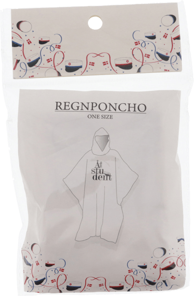 Modelbillede af Regnponcho m. Studenter Print One Size