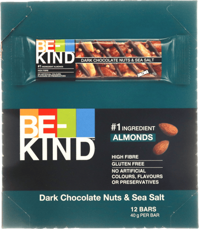12 stk. BE-KIND™ Dark Choco Nut & Seasalt 40g