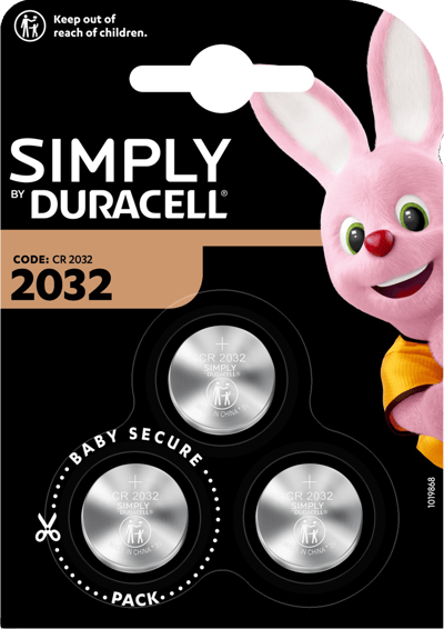 Modelbillede af Duracell Simply CR2032 B3
