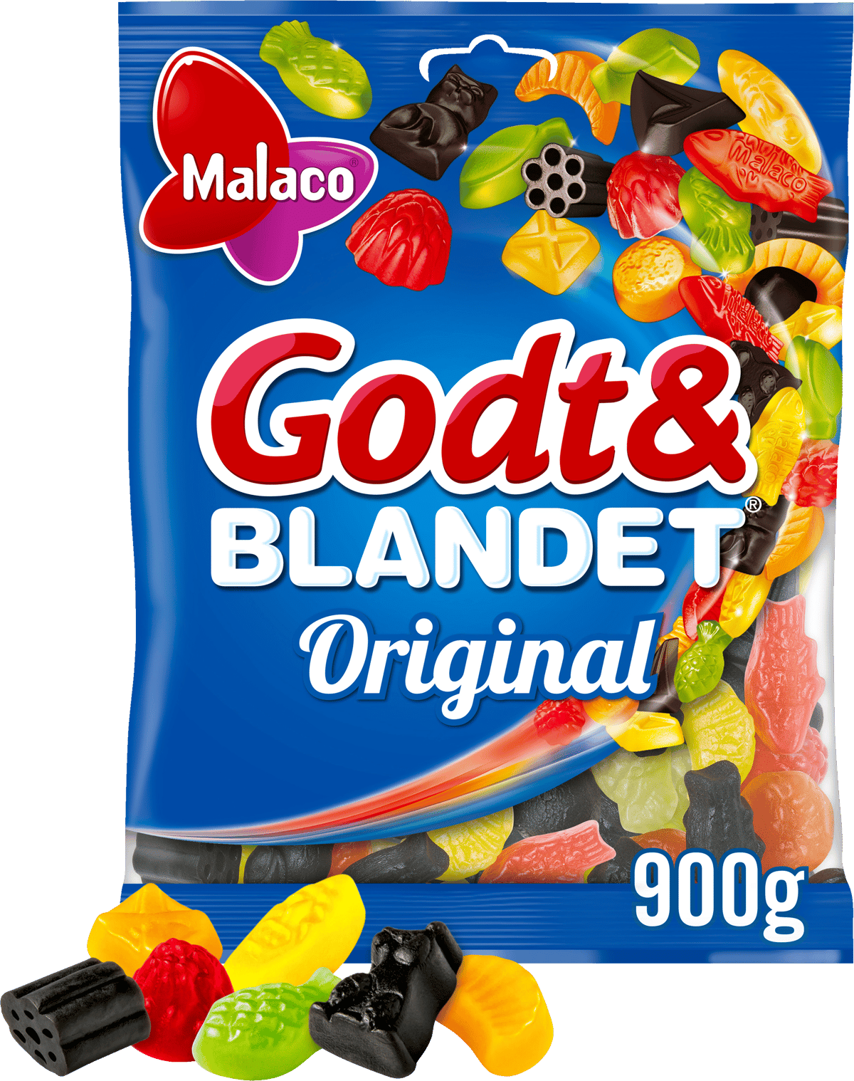 Malaco Gott och Blandat Original 900 g