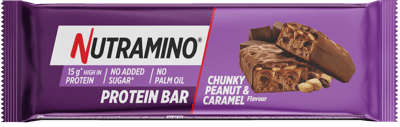 Modelbillede af Nutramino Proteinbar Chunky Peanut & Karamel 55g