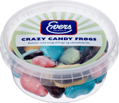 Modelbillede af Evers Crazy Candy Frogs 180g bøtte