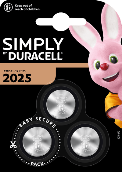 Modelbillede af Duracell Simply CR2025 B3