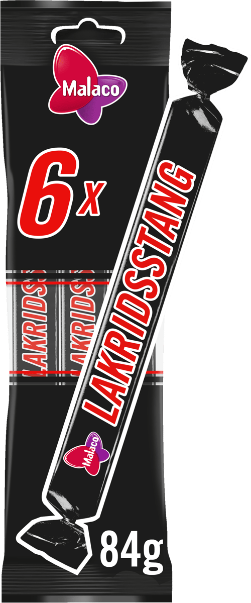 Malaco Lakridskaramelstang 6-pak