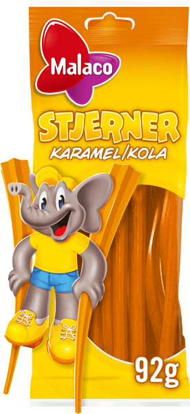 3 ps. Malaco Karamelstjerner 92 g