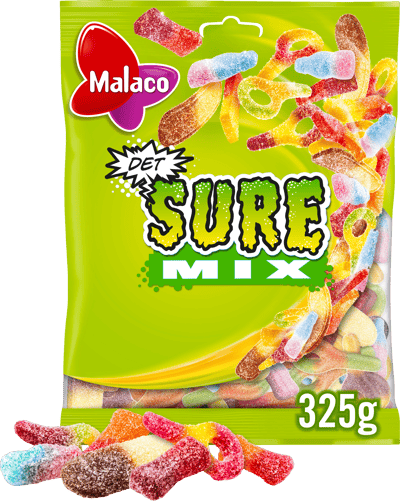 1 ps. Malaco Godt & Blandet Det Sure Mix 325 g.