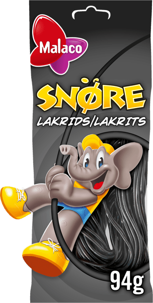 3 ps. Malaco Lakridssnøre 94 g