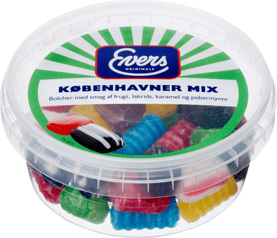 Modelbillede af Evers Københavner Mix 180g bøtte