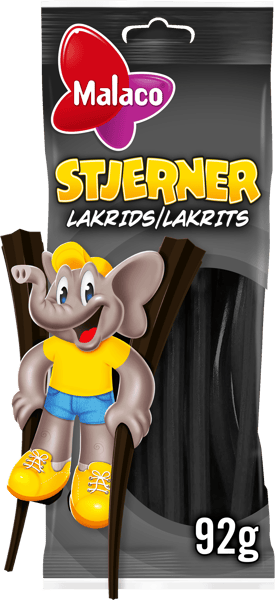 3 ps. Malaco Lakridsstjerner 92 g