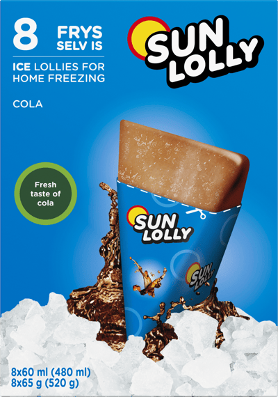 Modelbillede af Sun Lolly Cola 8stk