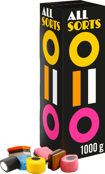 Modelbillede af Malaco Allsorts Tower 1000g