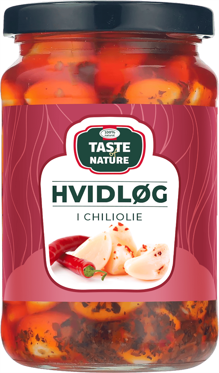 Hvidlg i Chiliolie 180