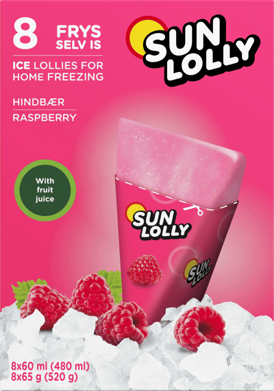 Modelbillede af Sun Lolly Hindbær 8stk