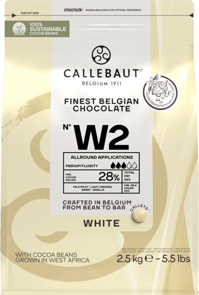Modelbillede af Callebaut Couverture Hvid Chokolade 28% 2,5 kg