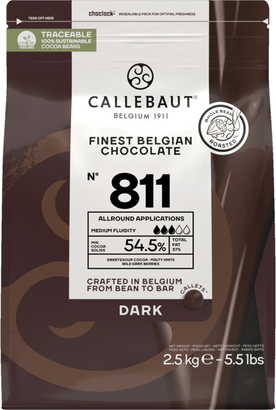 Modelbillede af Callebaut Couverture Mørk Chokolade 54,5% 2,5 kg