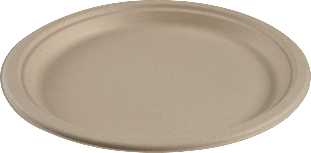 Fibertallerken Nature ø26 cm Rund 50 stk
