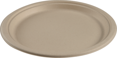 1 stk. Fibertallerken Nature ø26 cm Rund 50 stk