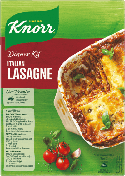 Modelbillede af Knorr Lasagne 262 g