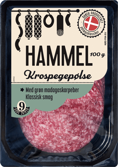 Modelbillede af Hammel Krospegepølse 100g.