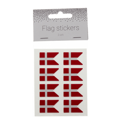 Modelbillede af Dannebrog Stickers 3 ark 24 stk.