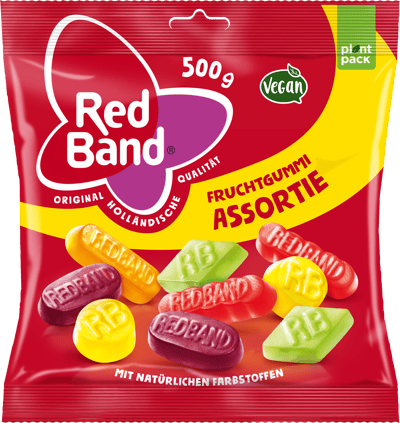 Modelbillede af Engelsk Vingummi Red Band 500g