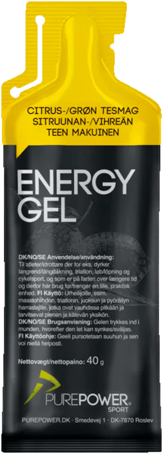 Purepower Energy Gel BC Citrus/Grøn Te 40g