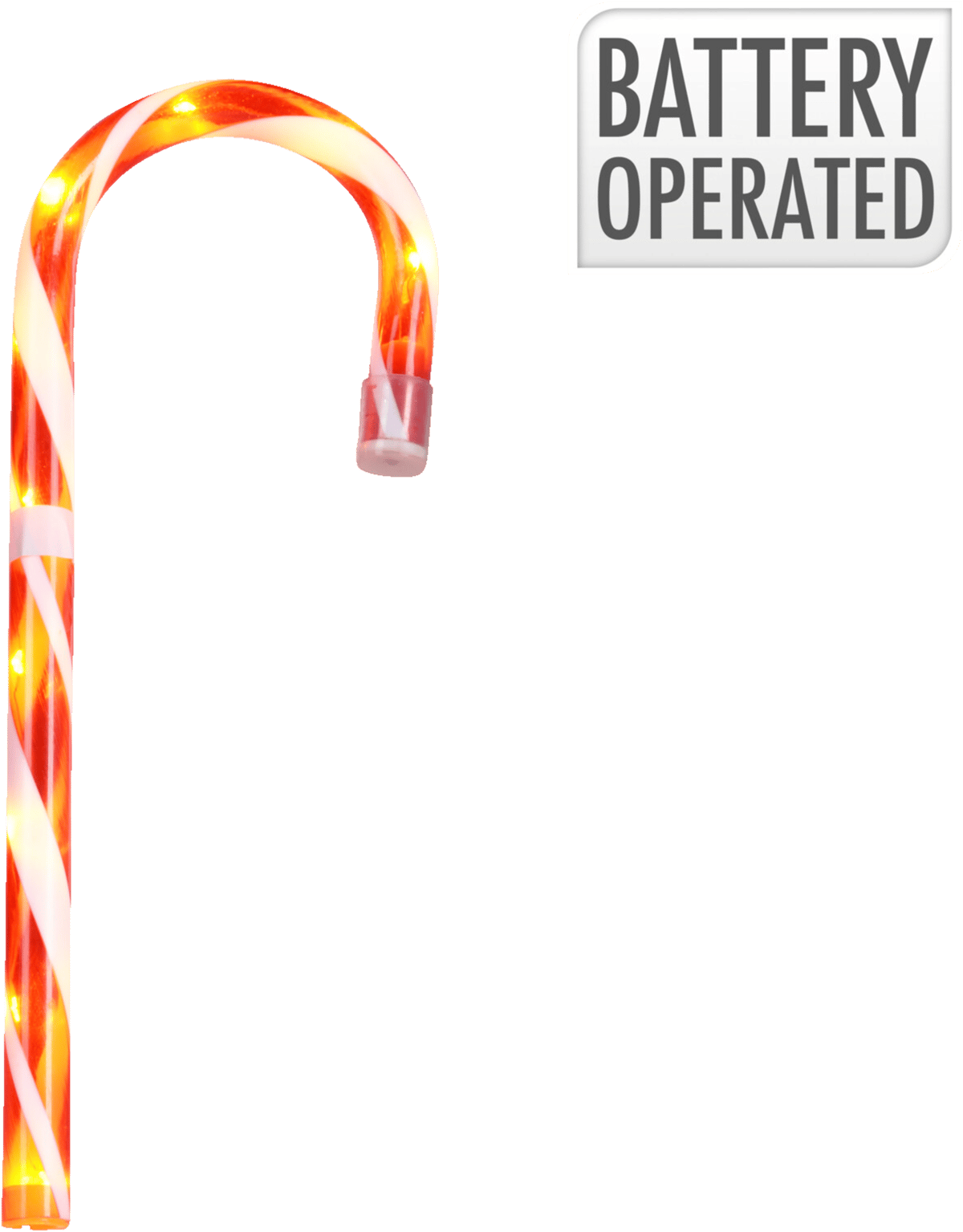 Candy Cane LED 45 cm Rød Hvid