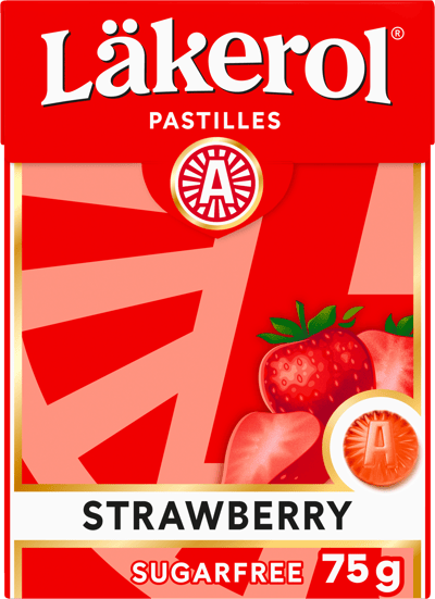 Modelbillede af Läkerol Strawberry Cloetta 75g