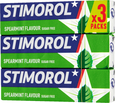 1 pk. Stimorol Spearmint Sukkerfri 3-pak 42 g