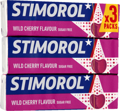 Modelbillede af Stimorol Wild Cherry Sukkerfri 3-pak 42 g