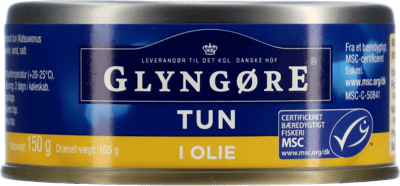 2 ds. Glyngøre MSC Tun i olie 150g/105g