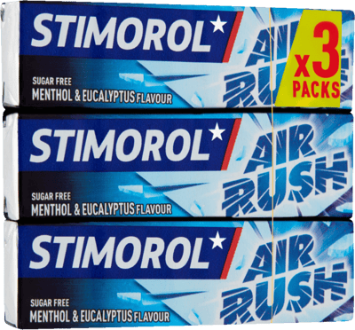 Modelbillede af Stimorol Air Rush Menthol Eucalyptus 3-pak 42 g