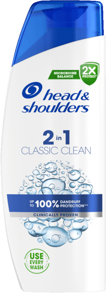 Modelbillede af Head & Shoulders Shampoo Classic Clean 2in1 250 ml