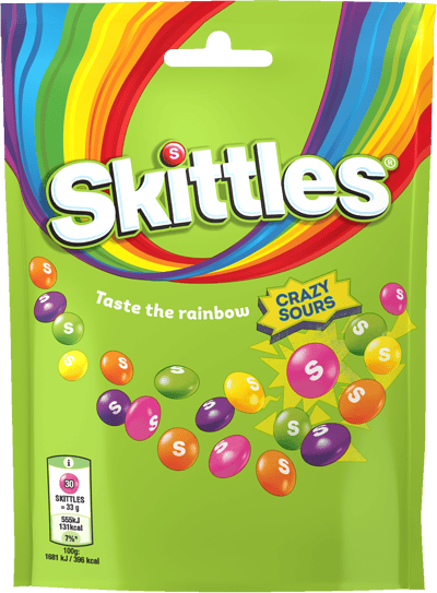 Modelbillede af Skittles Crazy Sour 152g