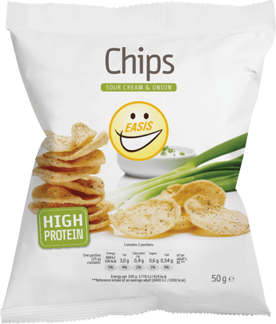 Modelbillede af EASIS Sour Cream & Onion Chips 50 g