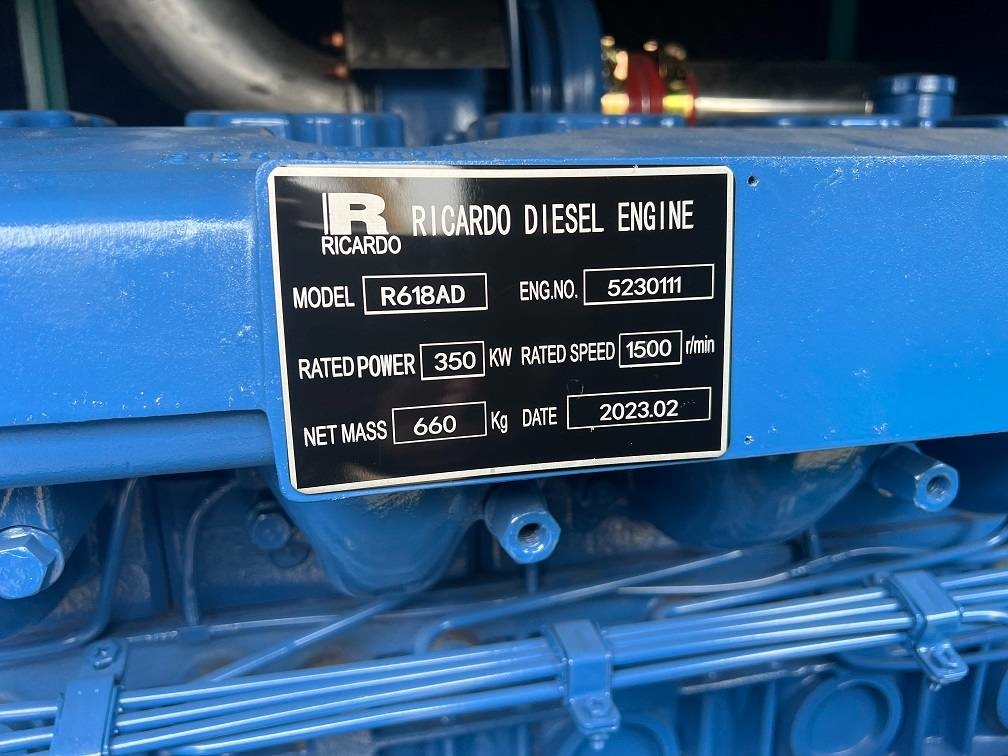 Ricardo 400KVA 320KW SILENT 3 PHASE GENERATOR 50HZ 400V NE 2023 5033 Ricardo 400KVA 320KW SILENT 3 PHASE GENERATOR 50HZ 40...